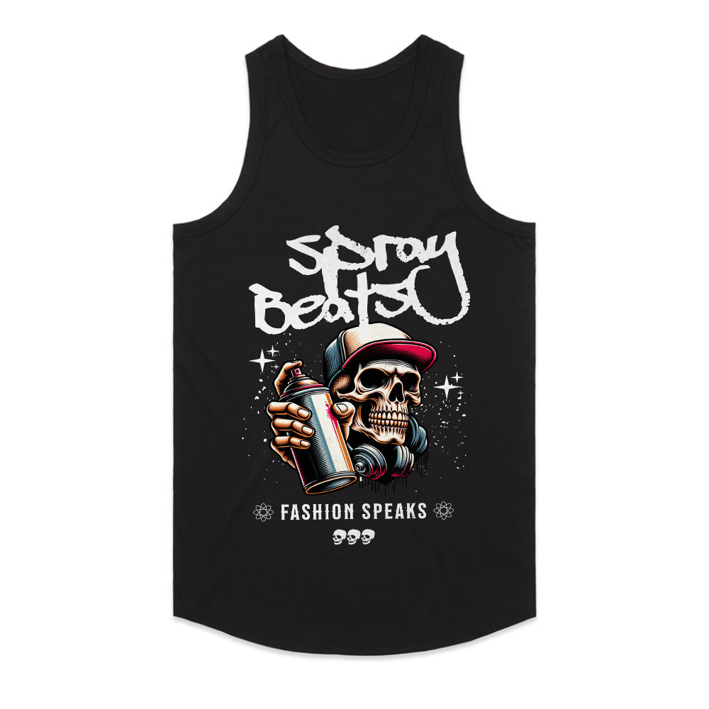 Spray Beats" Graffiti Skull Tee
