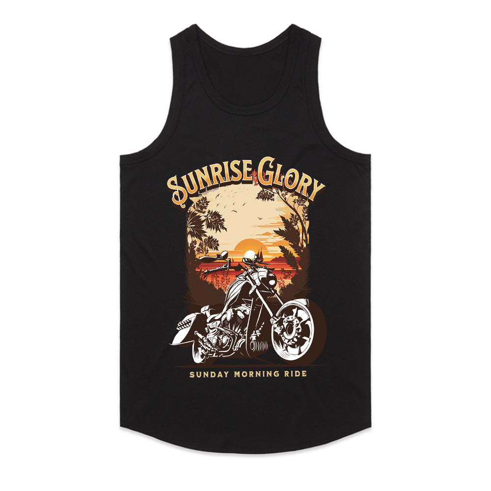 Sunrise Glory: Sunday Ride Chopper Tee