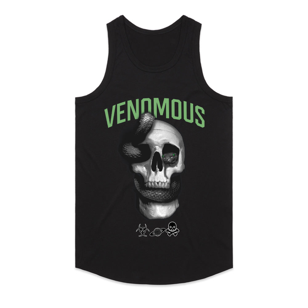 Venomous Embrace: Serpent & Skull Strike Tee