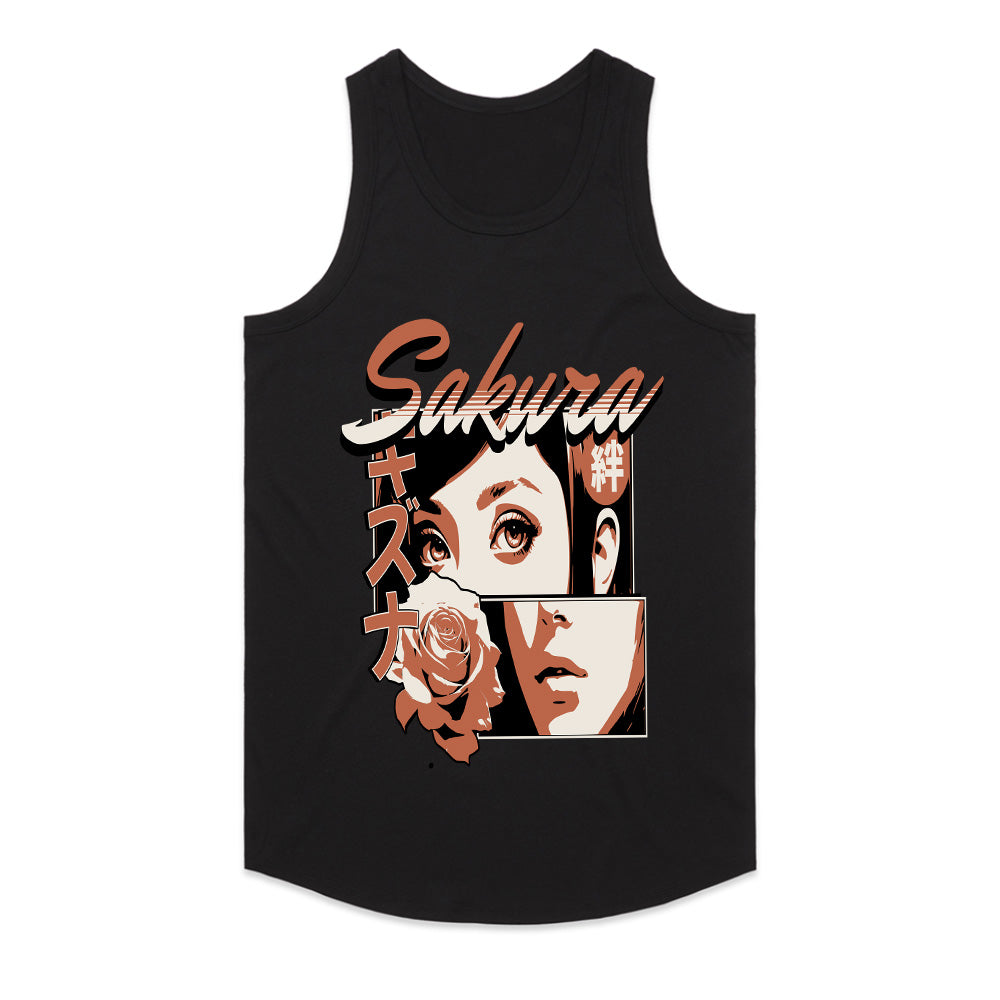 Blossom Noir: Sakura Retro Manga Tee