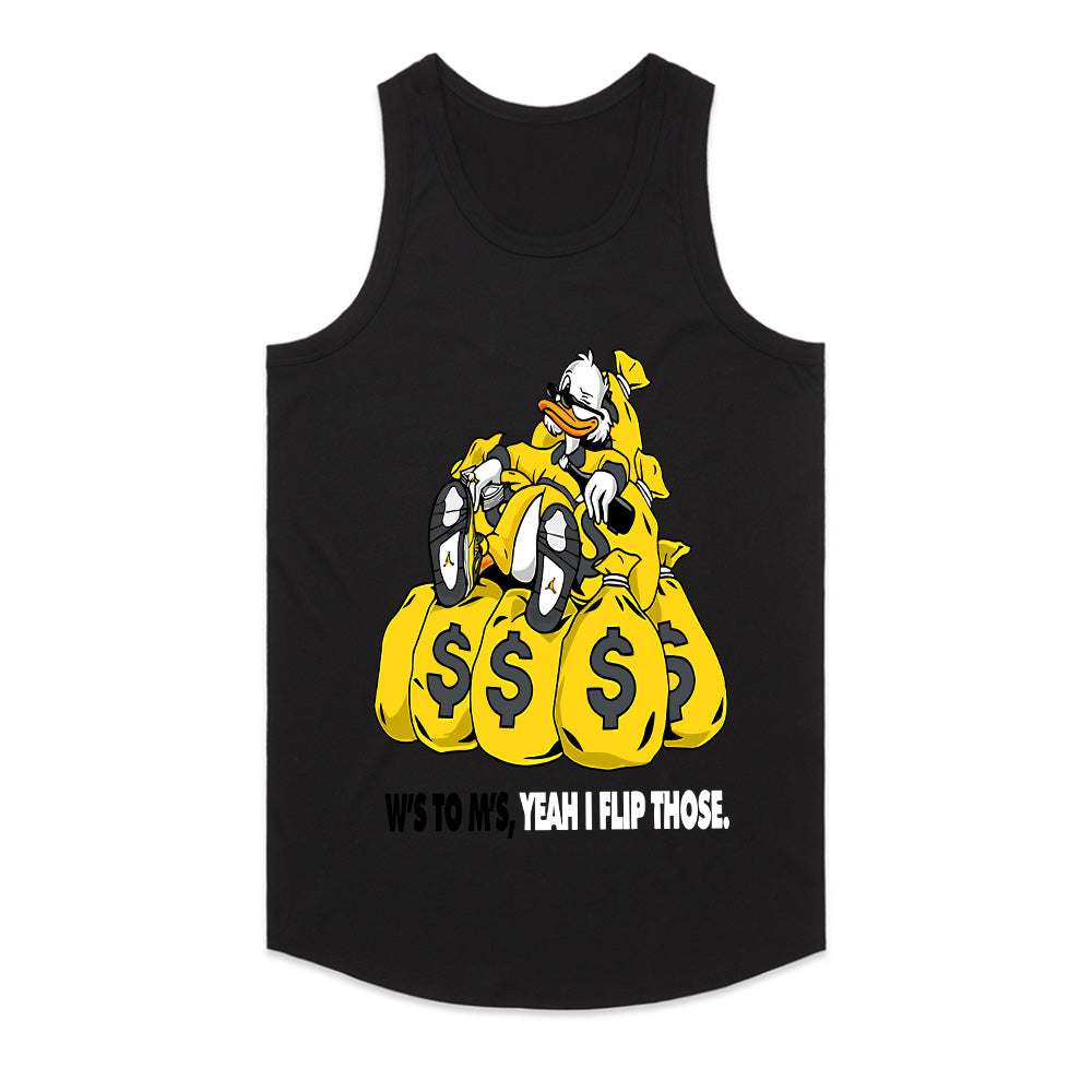Money Bags Scrooge" Black T-Shirt