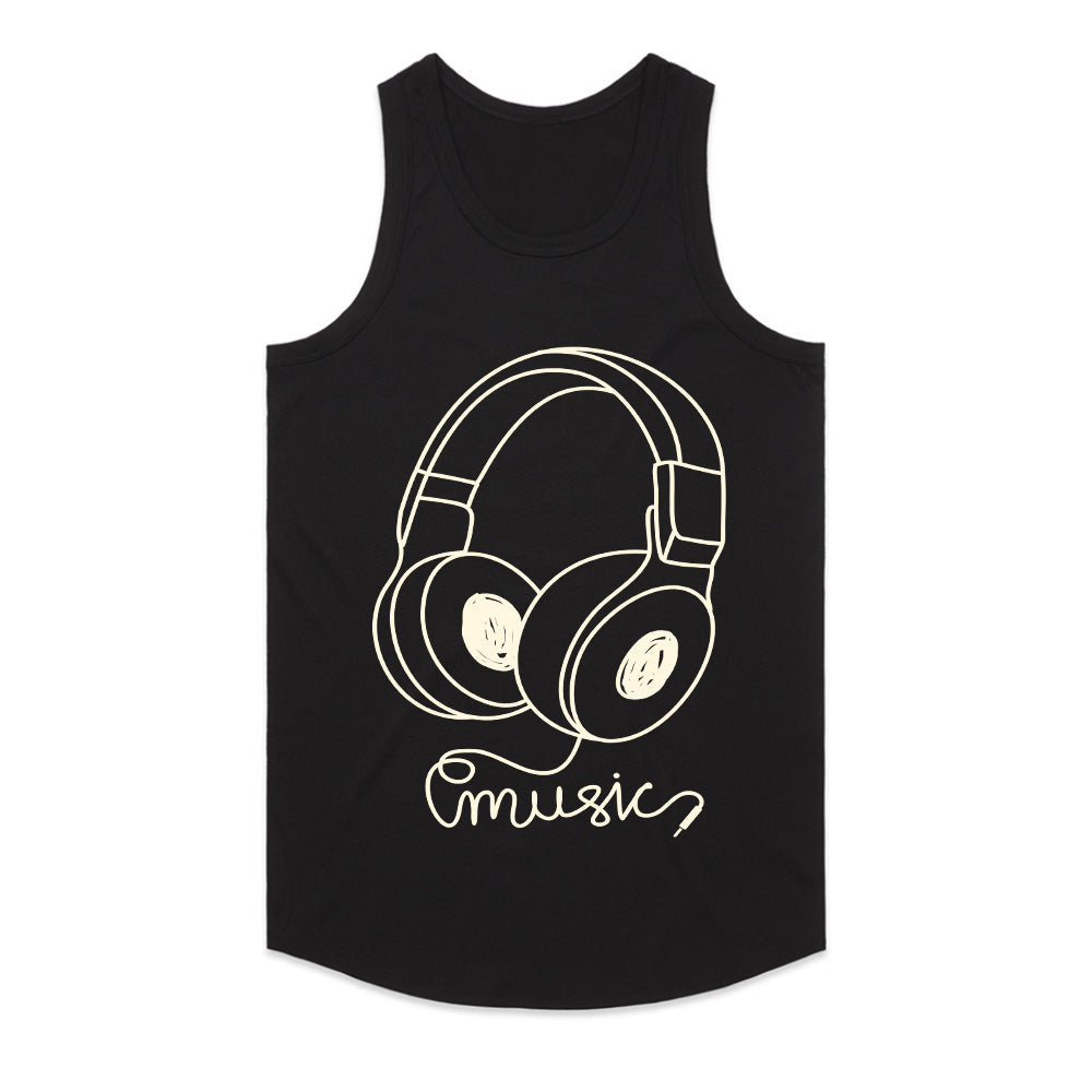 Sound Sketch: Minimalist Music Headphones Tee