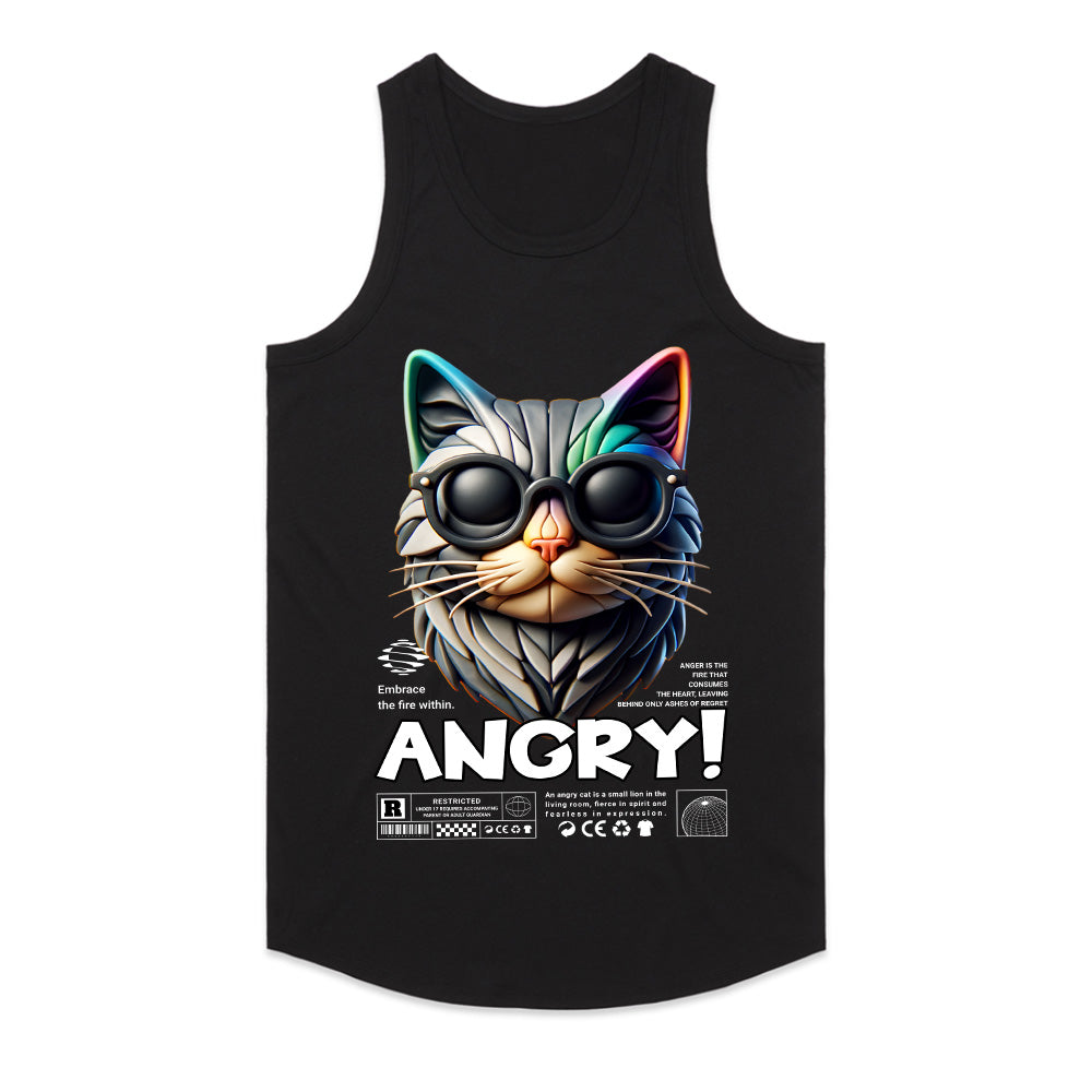 Furious Feline: Angry Cat Rebel Tee