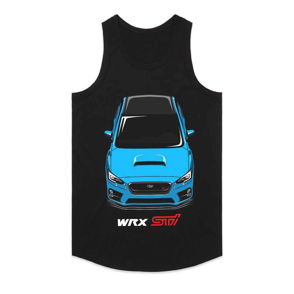 WRX STI Blue Beast Front View T-Shirt – Rally Legend Series