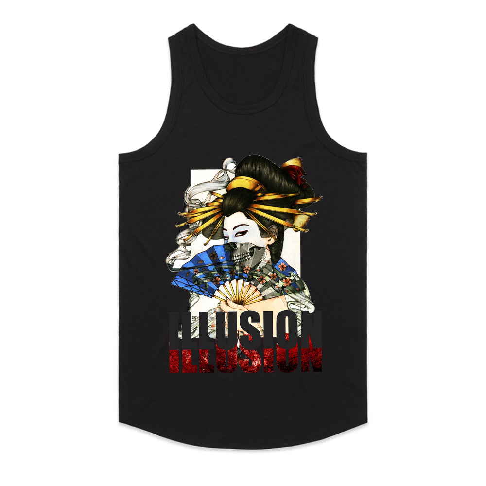 Enigmatic Mirage: Geisha Illusion Tee