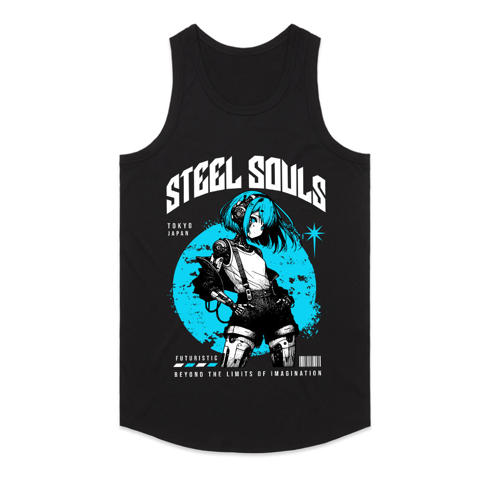 Steel Souls – Futuristic Cyborg Anime Tee
