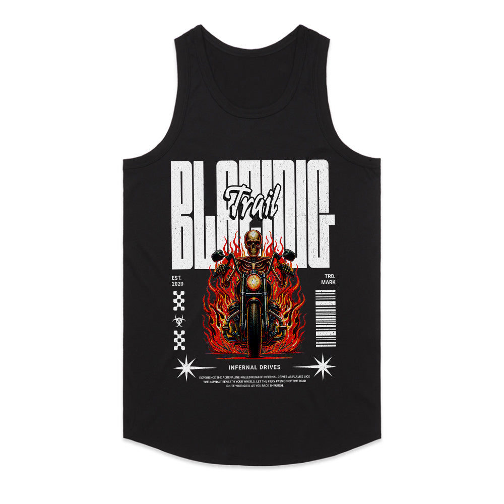 Blazing Trail – Infernal Skeleton Biker T-Shirt