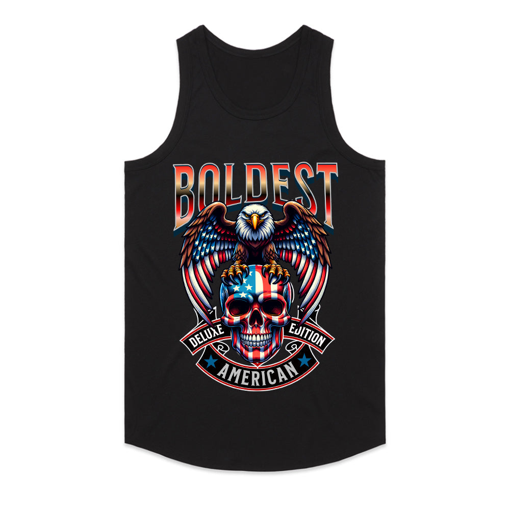 Patriotic Skull Emblem Tee