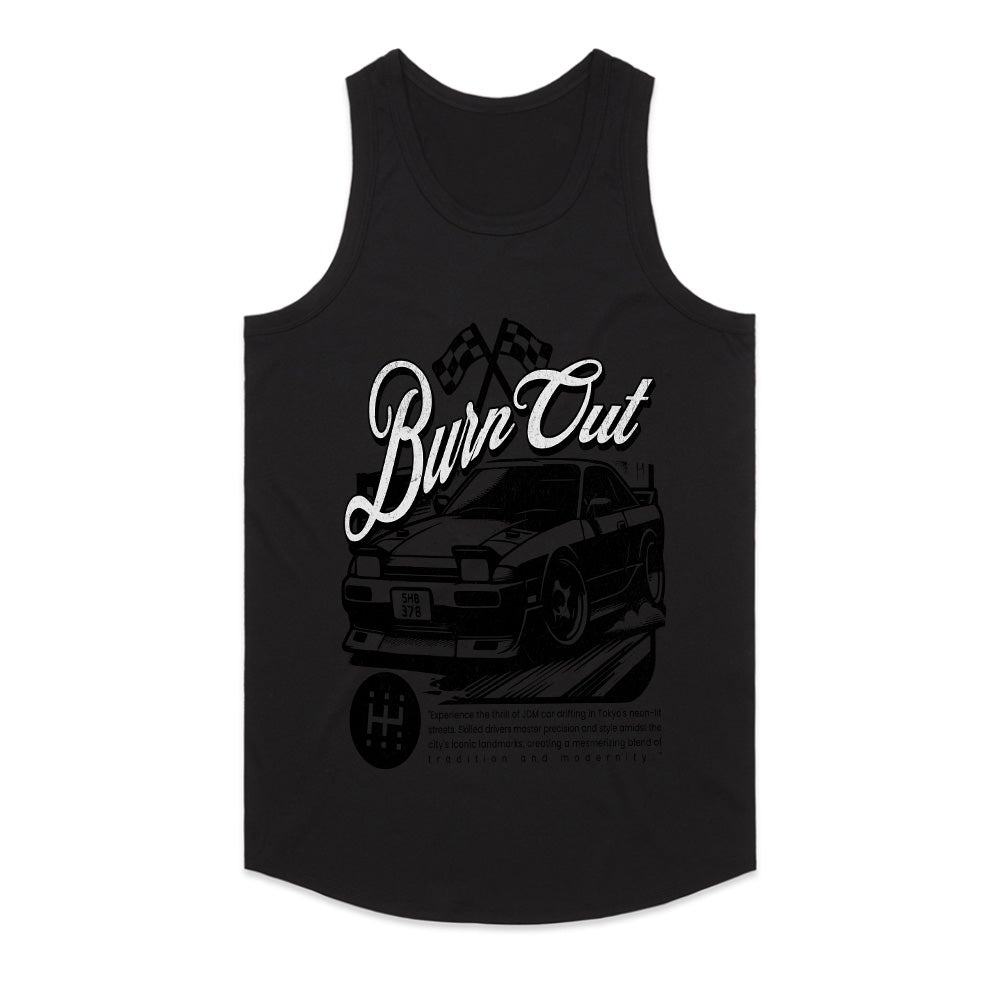 Burn Out Drift Car Streetwear T-Shirt – Vintage Racer Edition