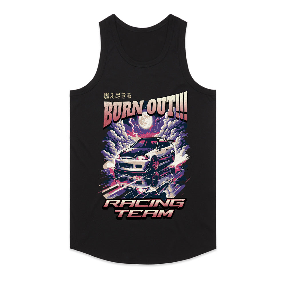 Burn Out Racing Team JDM Street Racer T-Shirt – Neon Drift Legends