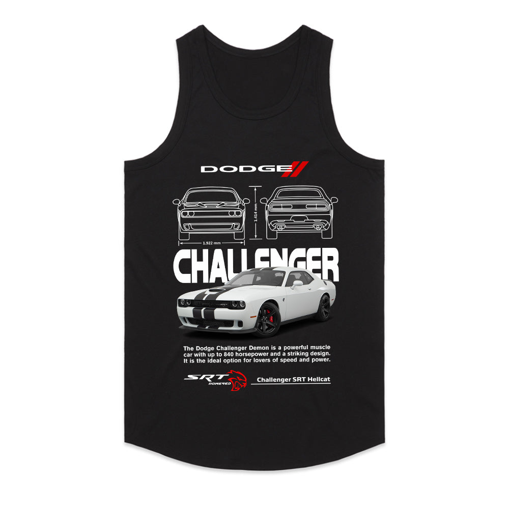 Dodge Challenger SRT Hellcat – Power & Precision Muscle Car T-Shirt