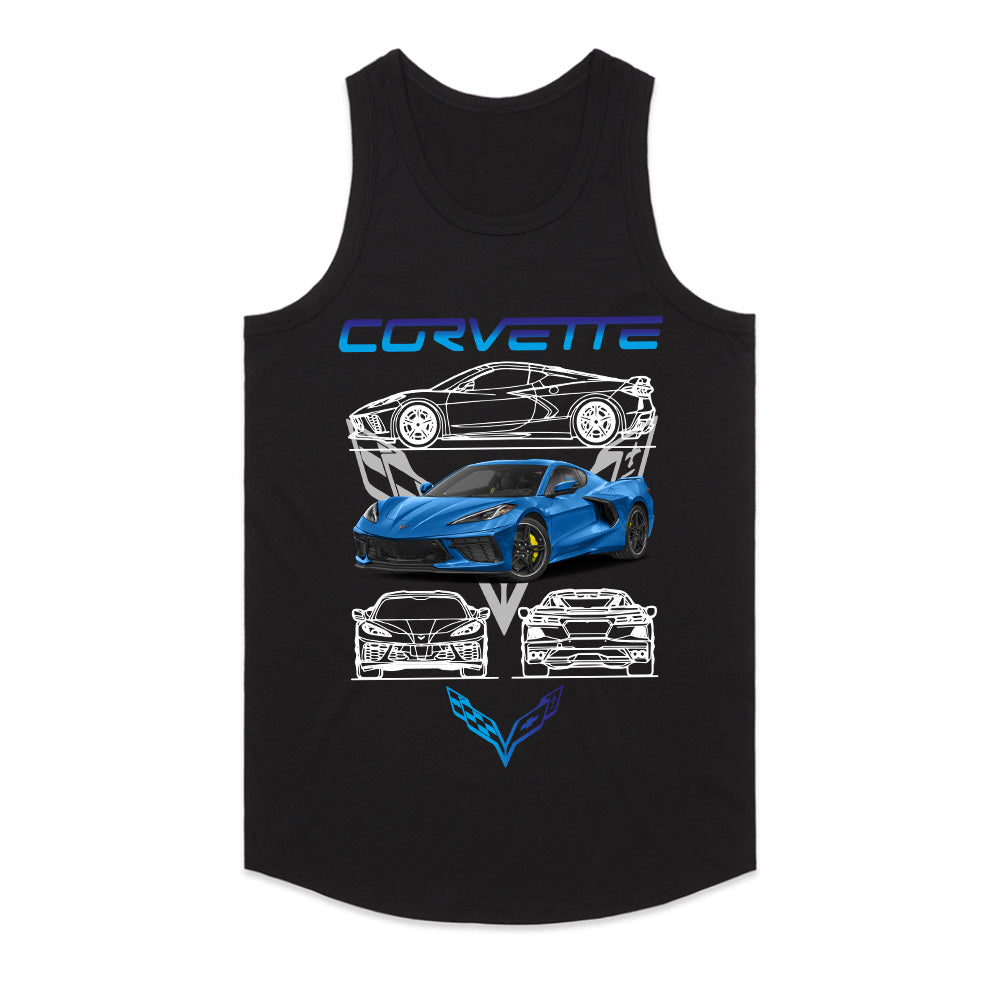 Corvette Legacy - Blueprint Edition Supercar Tee