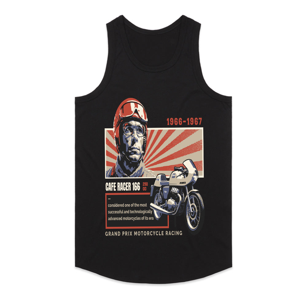 Vintage Grand Prix Café Racer 166 – Retro Motorcycle Racing T-Shirt