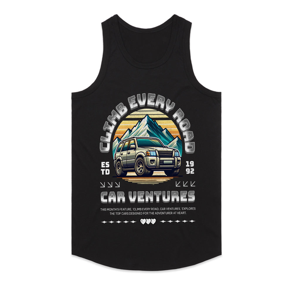 Climb Every Road - Car Ventures Adventure SUV T-Shirt