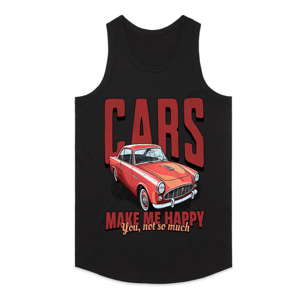 Cars Make Me Happy Funny Classic Car T-Shirt