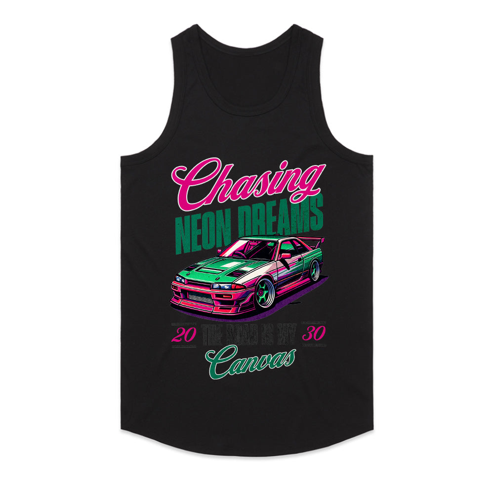Chasing Neon Dreams – Retro Racing Art T-Shirt