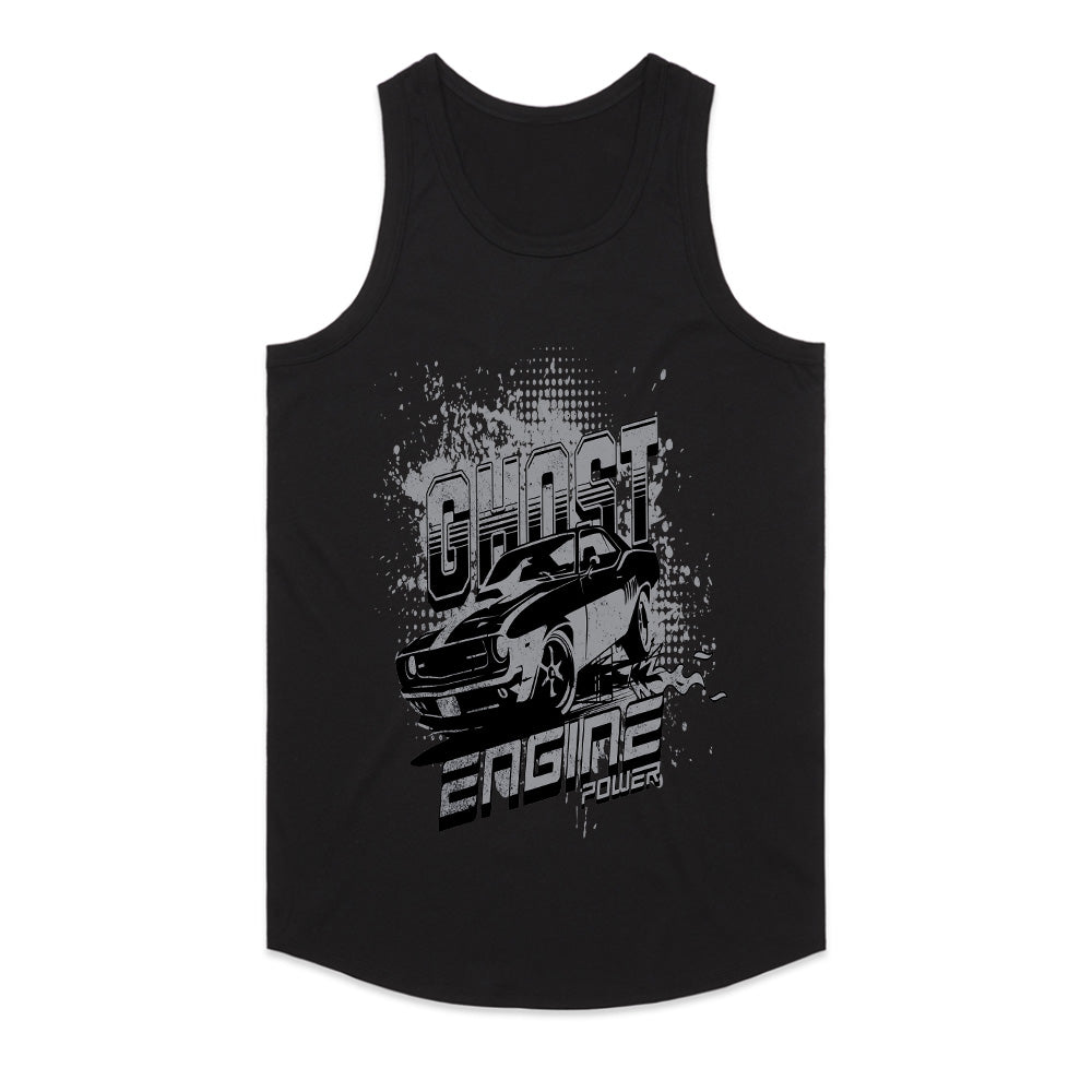 Ghost Engine Power: Monochrome Muscle Car T-Shirt