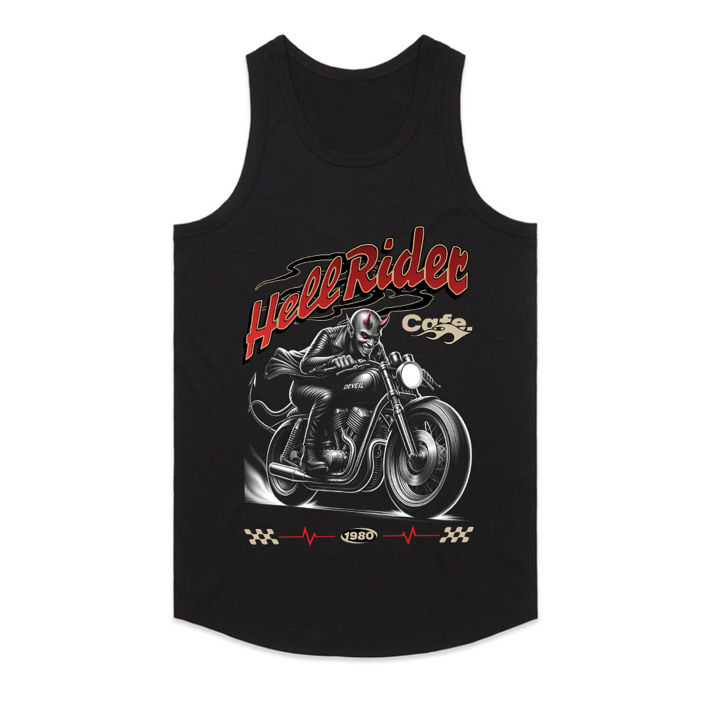 Hell Rider – Devil’s Cafe Racer Biker T-Shirt