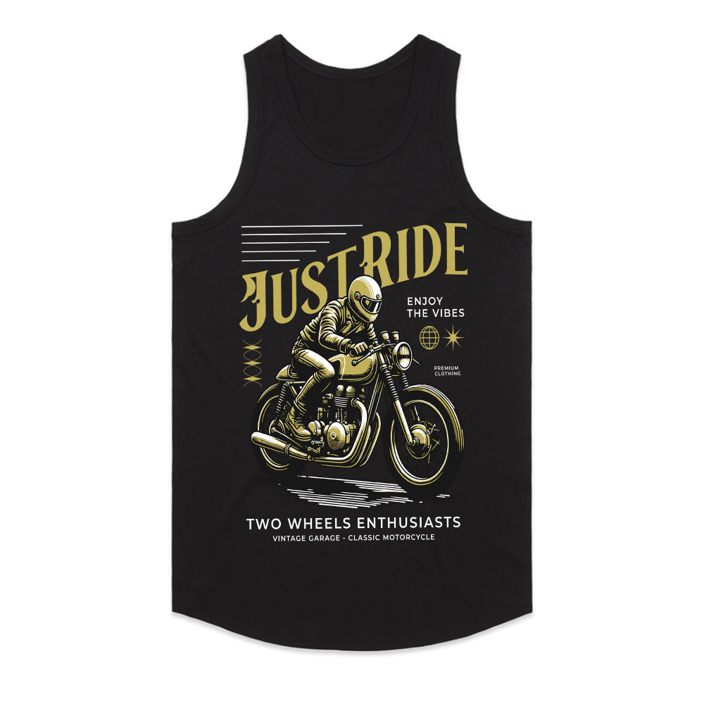 Just Ride – Vintage Café Racer Motorcycle T-Shirt