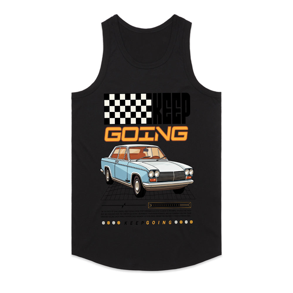 Keep Going: Retro Classic Car Motivation T-Shirt