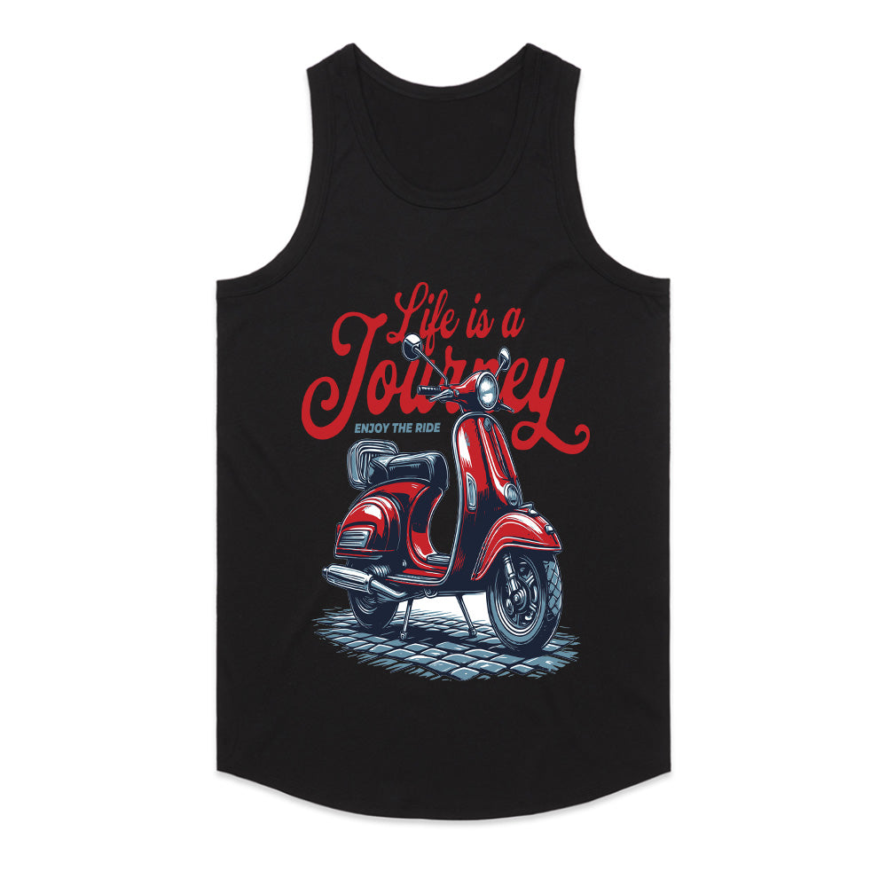 Life is a Journey – Enjoy the Ride Retro Scooter T-Shirt