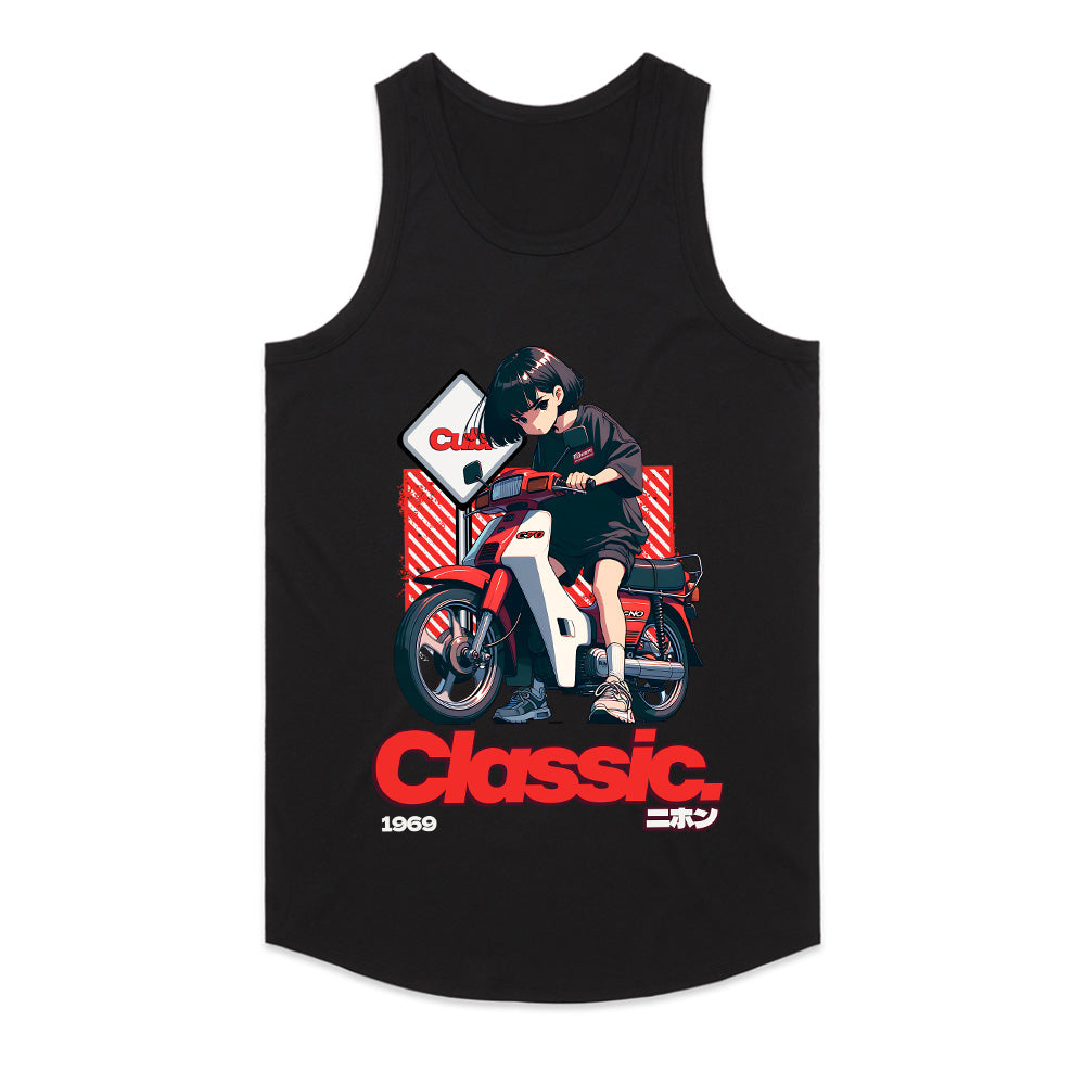 Classic Nihon – Retro Anime Scooter Rider Japanese Streetwear T-Shirt