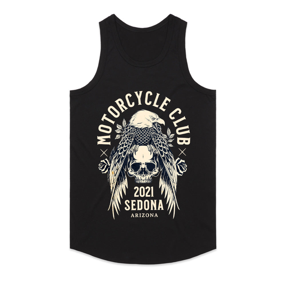 Sedona Motorcycle Club – Skull & Eagle Biker Spirit T-Shirt