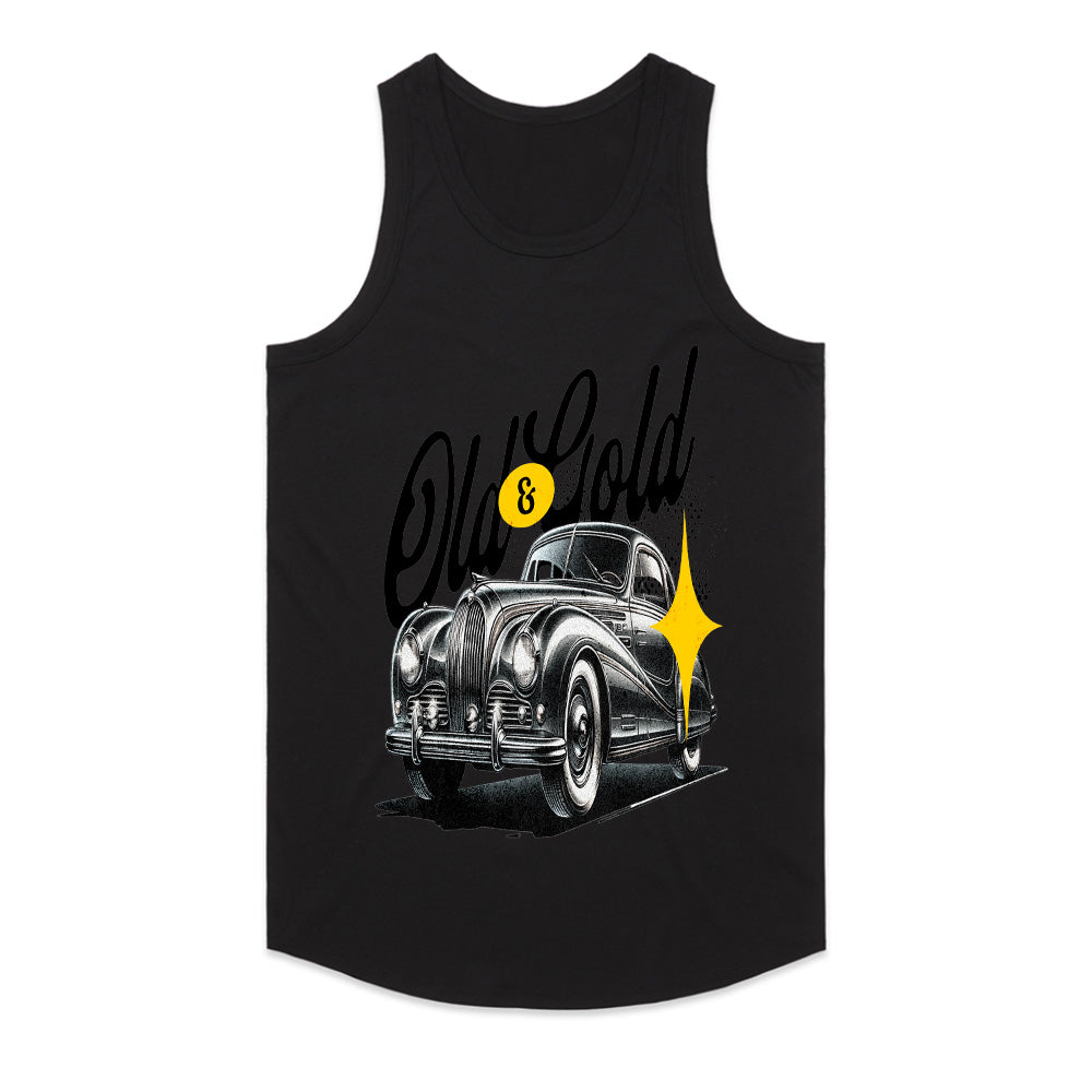 Old & Gold Vintage Classic Car T-Shirt – Timeless Elegance Edition