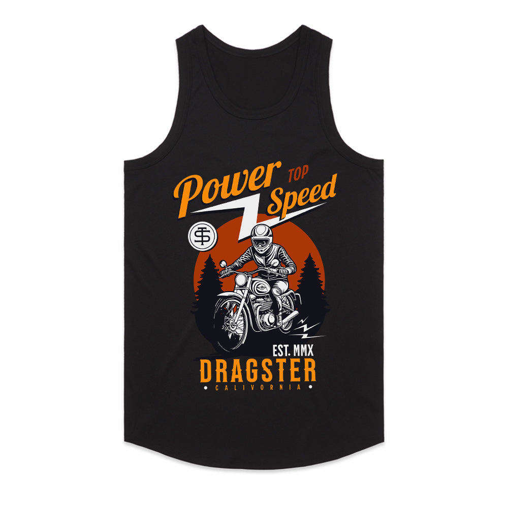 Power Top Speed T-Shirt – Vintage Dragster Motorcycle Racing Tee