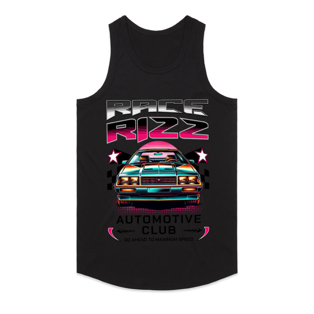 Race Rizz T-Shirt – Retro Neon Automotive Club Edition