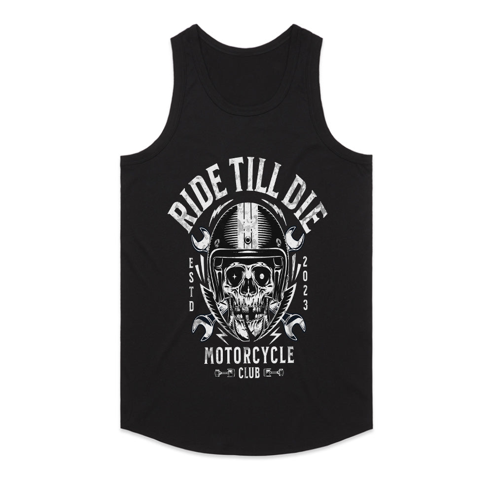 Ride Till Die T-Shirt – Hardcore Biker Skull Motorcycle Club Tee