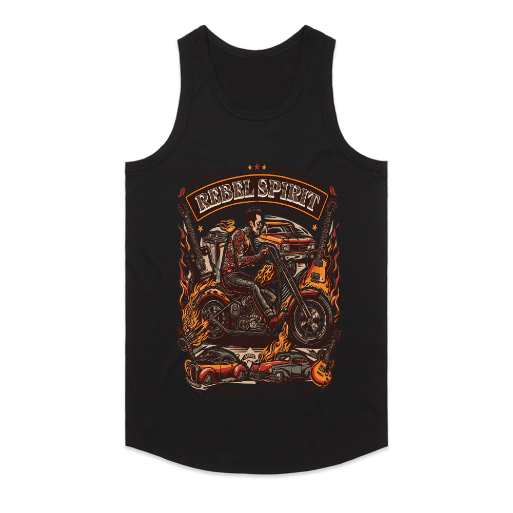 Rebel Spirit T-Shirt – Vintage Chopper Biker & Rock 'n' Roll Tee