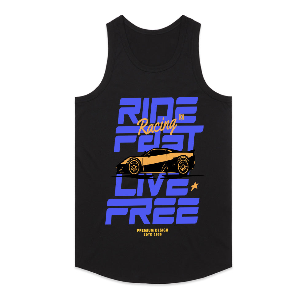 Ride Fast Live Free Racing T-Shirt – Speed & Freedom Edition