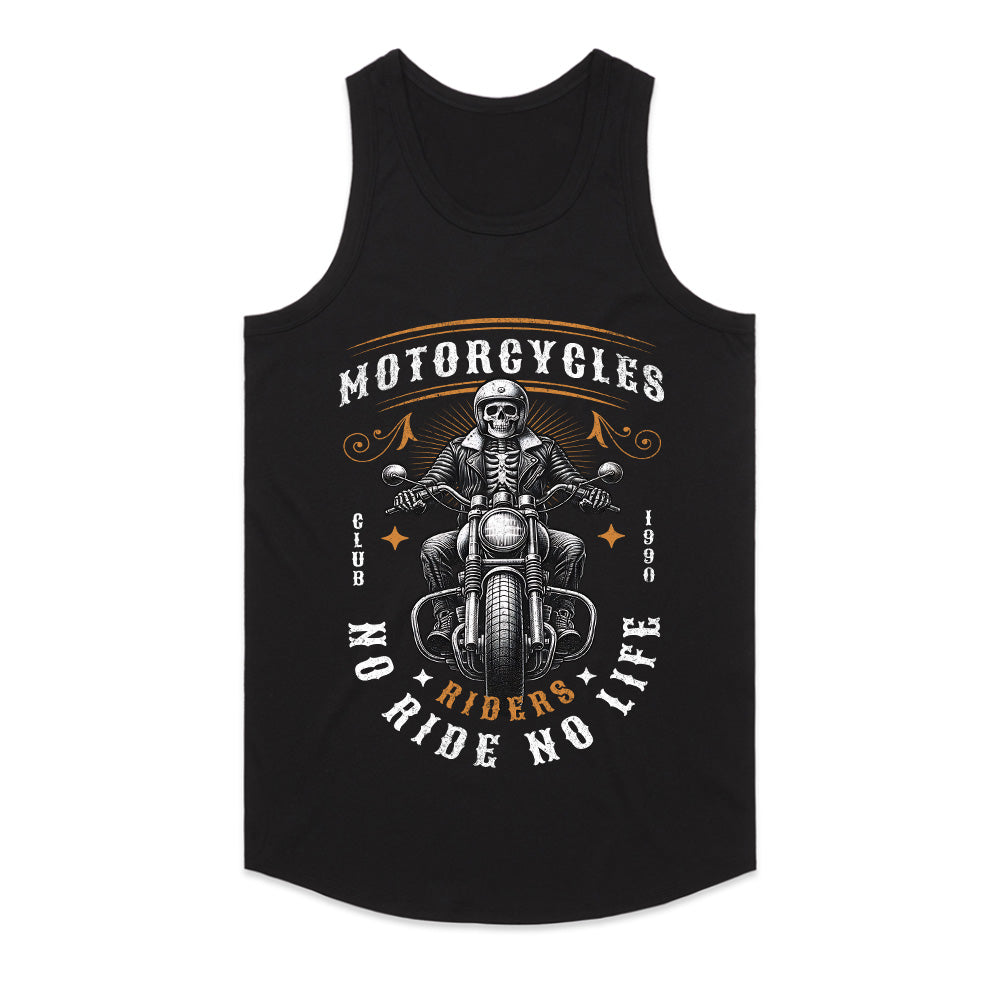 No Ride No Life T-Shirt – Skeleton Biker Club Tee