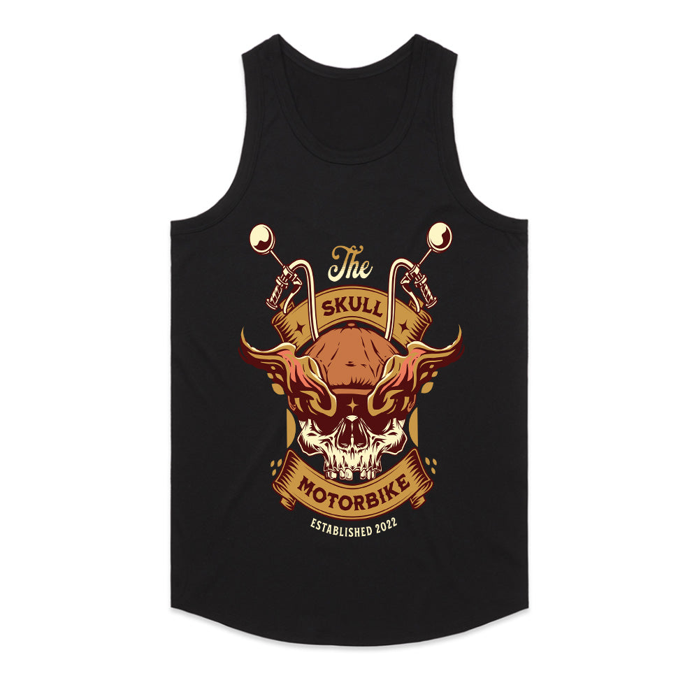The Skull Motorbike T-Shirt – Fiery Biker Spirit Tee
