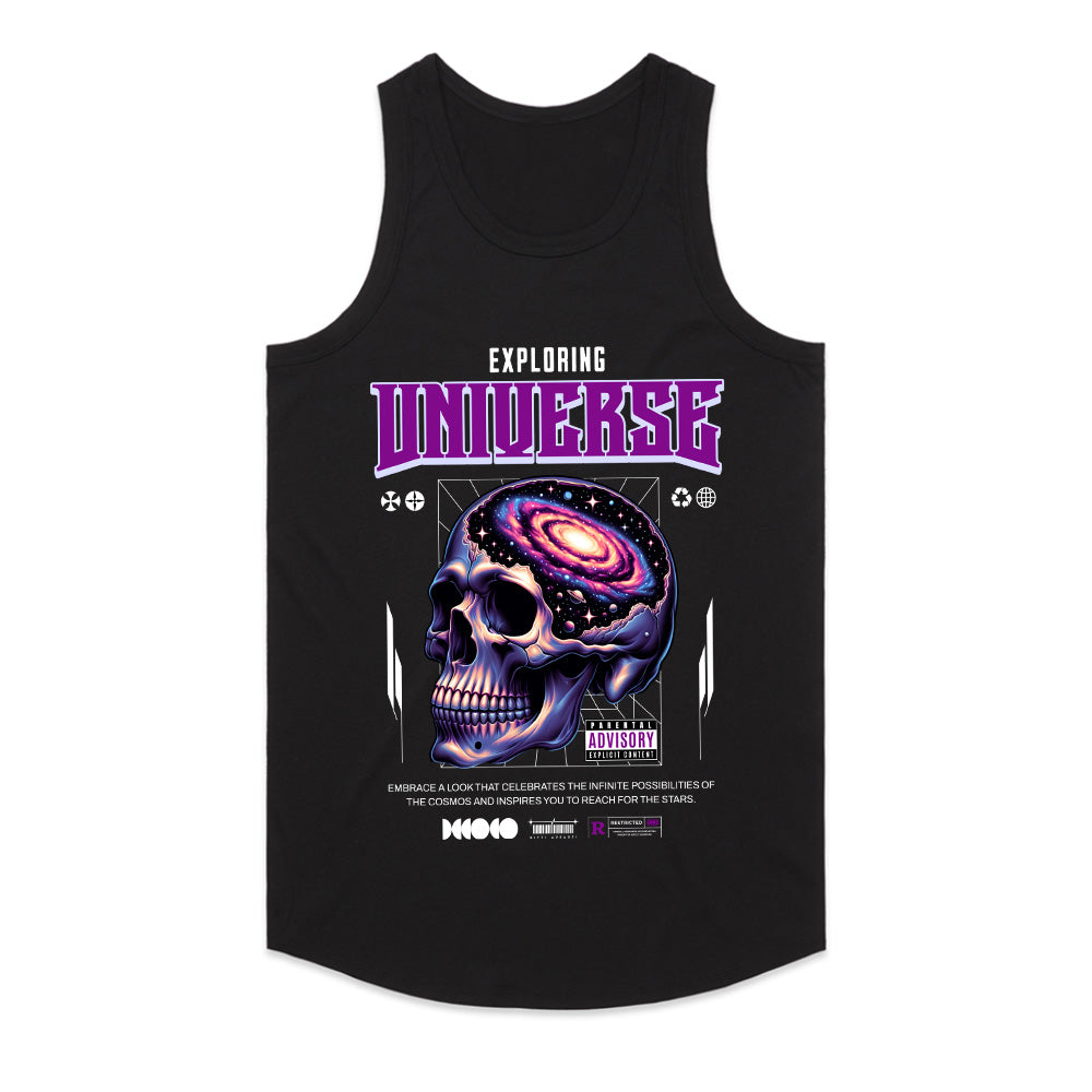 Galactic Mind: Exploring Universe Skull Tee