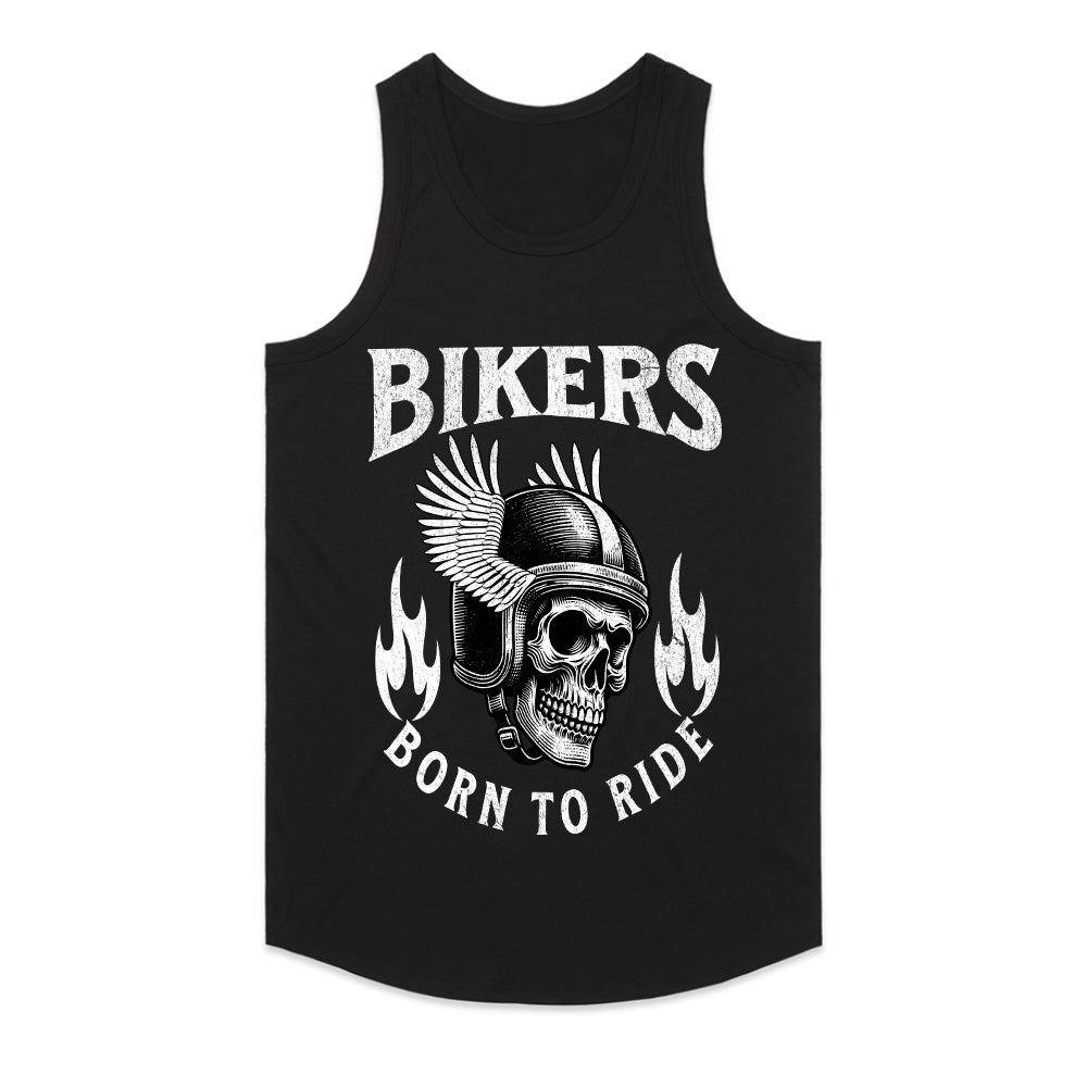 Bikers Born to Ride T-Shirt – Winged Skull Motorcycle Tee