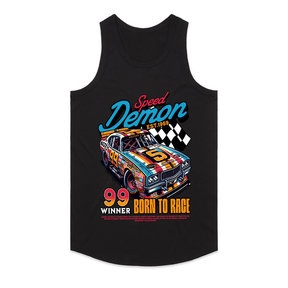 Speed Demon Born To Race Vintage NASCAR Style T-Shirt