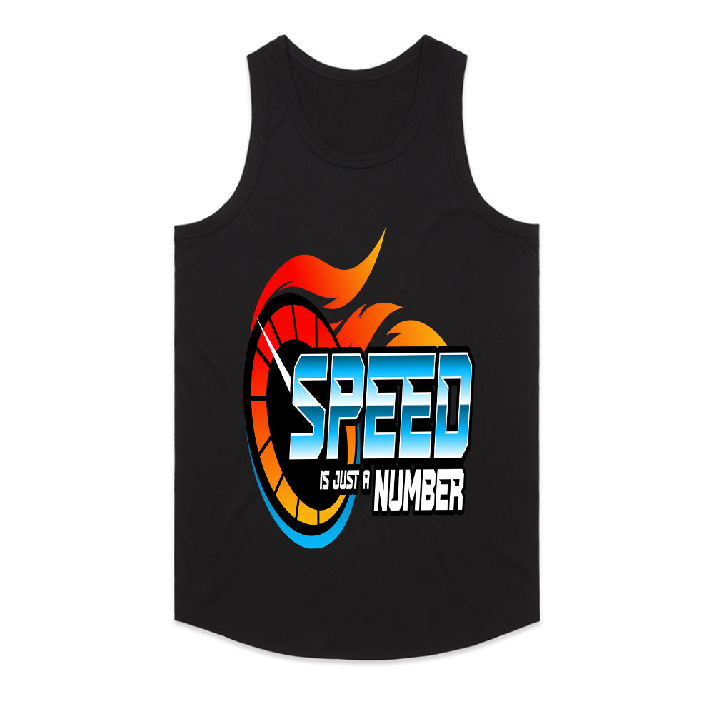 Speed Is Just a Number T-Shirt – Bold Racing Flame Graphic Tee