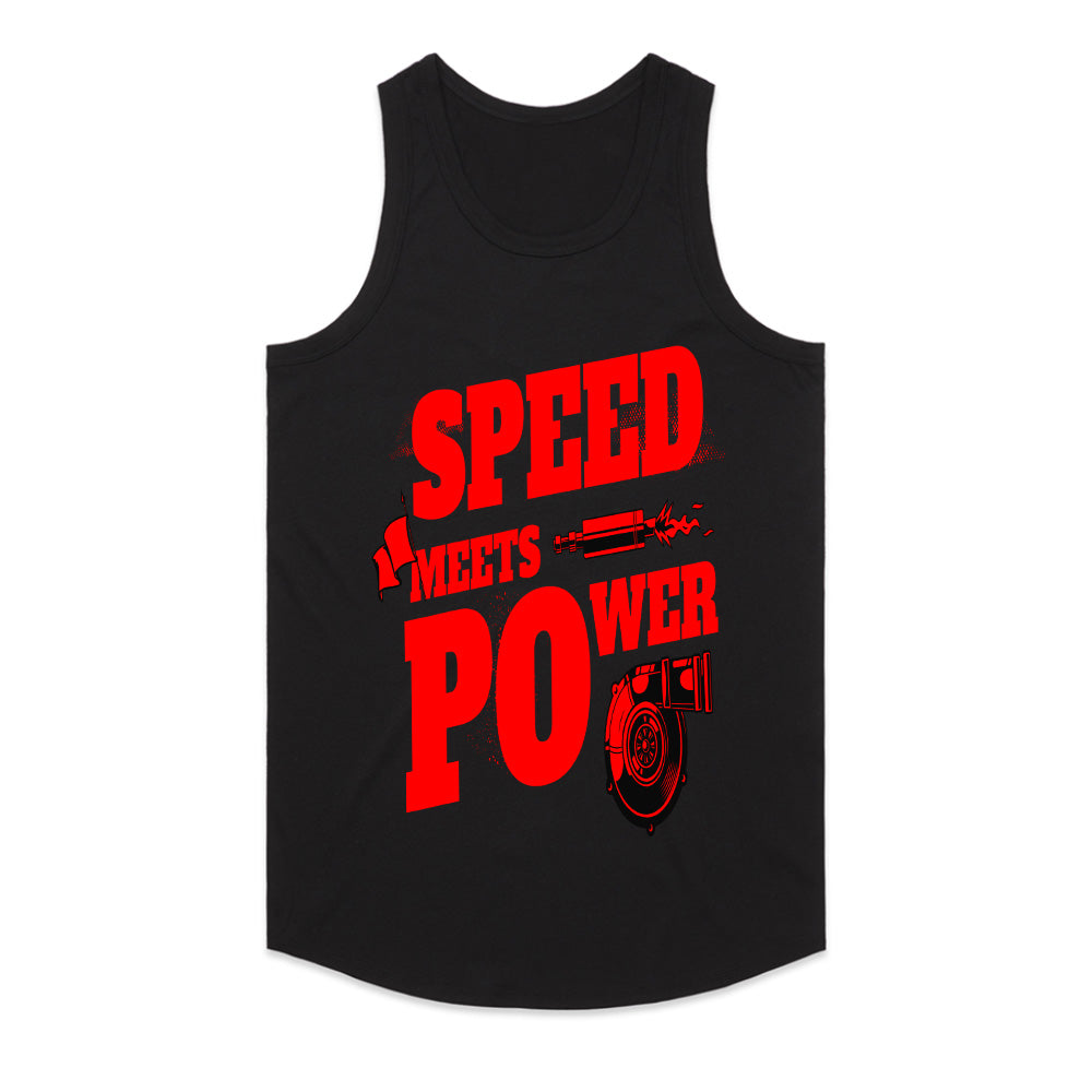 Speed Meets Power Turbocharger T-Shirt – Red Performance Boost Edition