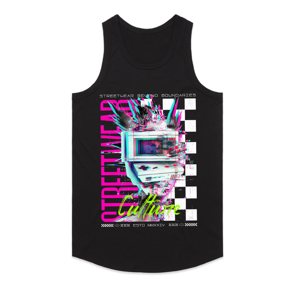 Neon Glitch: Retro Streetwear Culture Tee