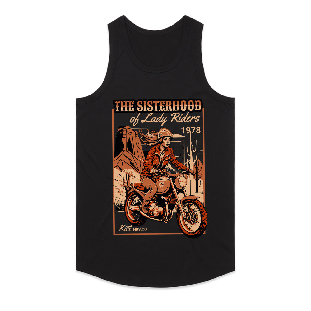The Sisterhood of Lady Riders T-Shirt – Vintage Biker Woman Tee