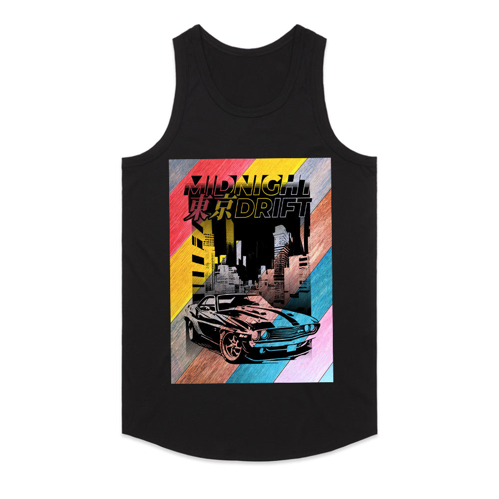 Tokyo Midnight Drift – Retro Neon Street Racer T-Shirt