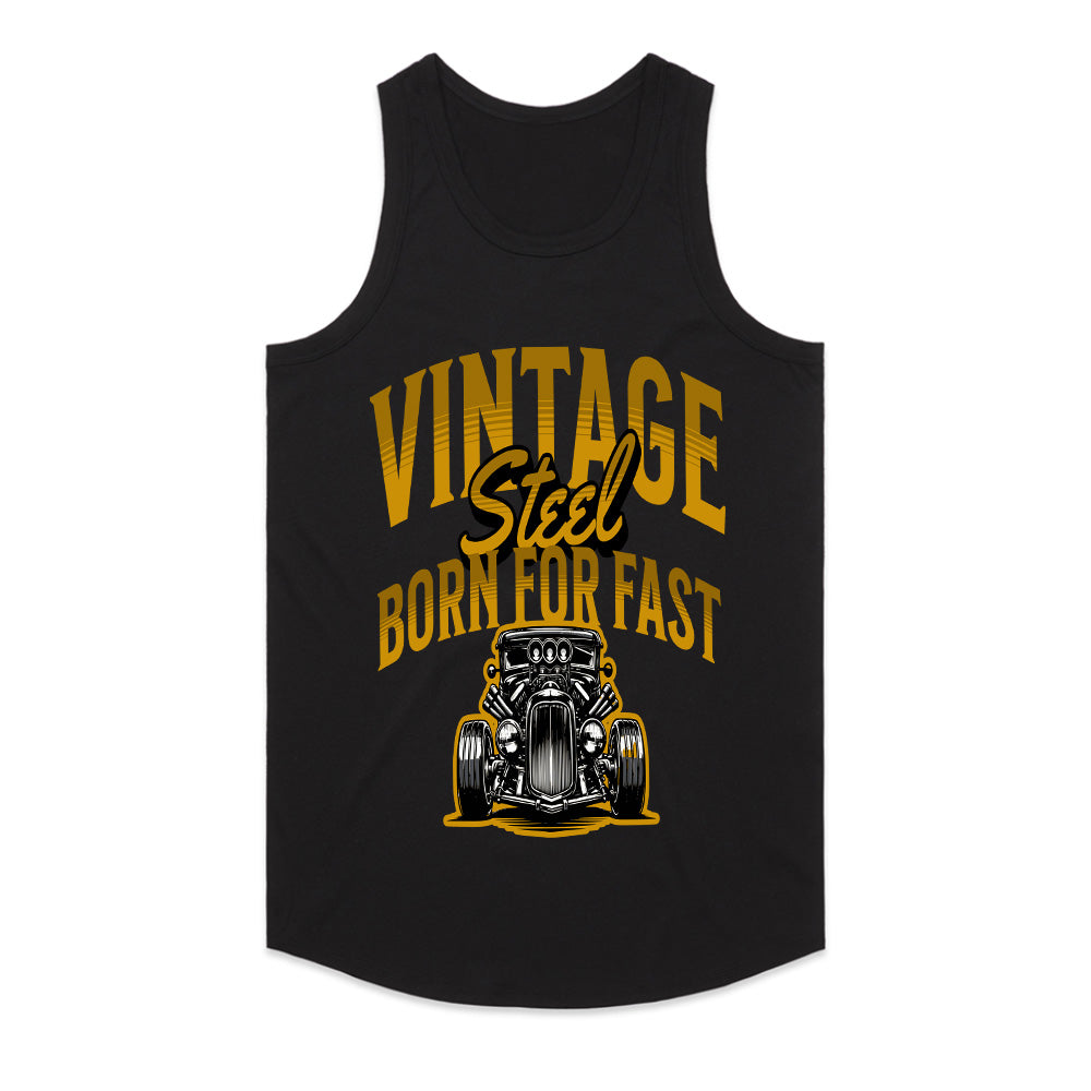Vintage Steel — Born for Fast Classic Hot Rod Car T-Shirt