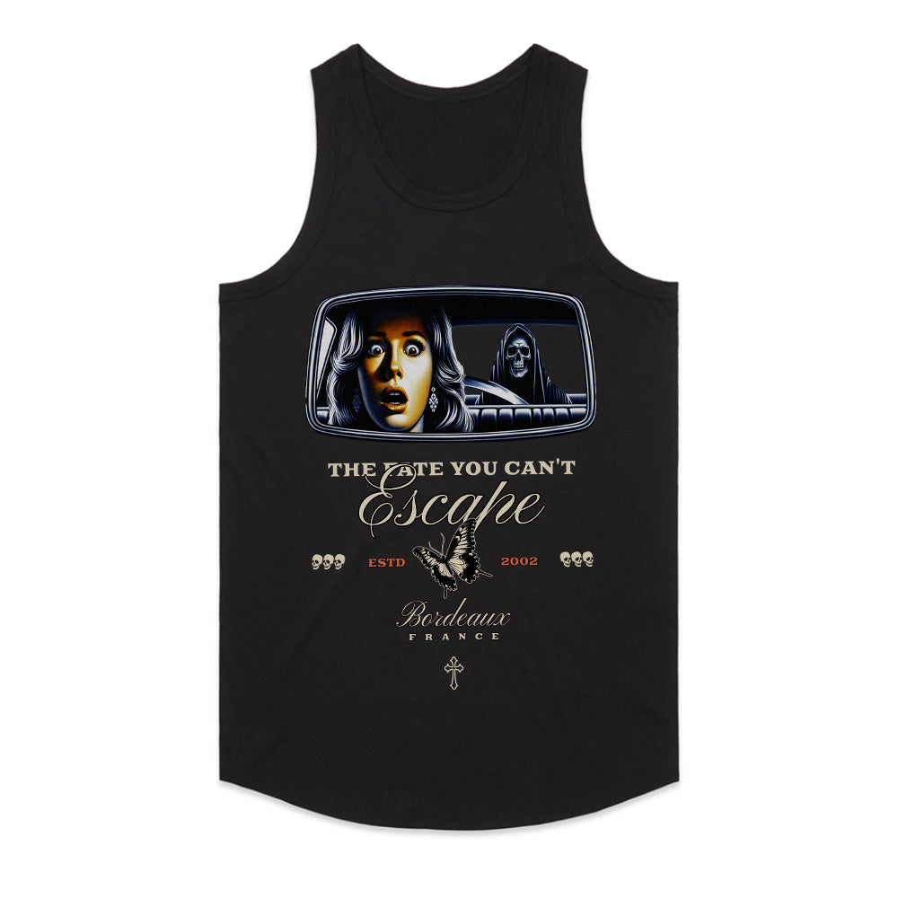The Fate You Can’t Escape – Retro Horror Rearview Graphic T-Shirt