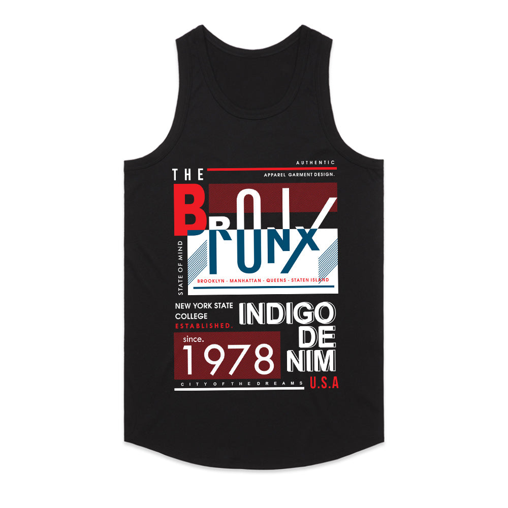 Bronx Bound – Indigo Denim Statement Tee