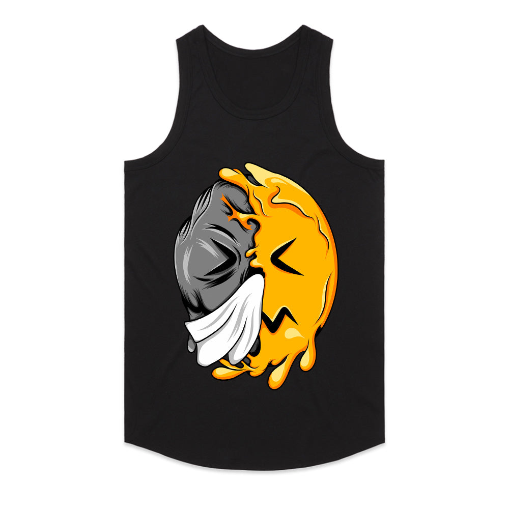 Crying Chaos: Masked Emoticon Split Tee