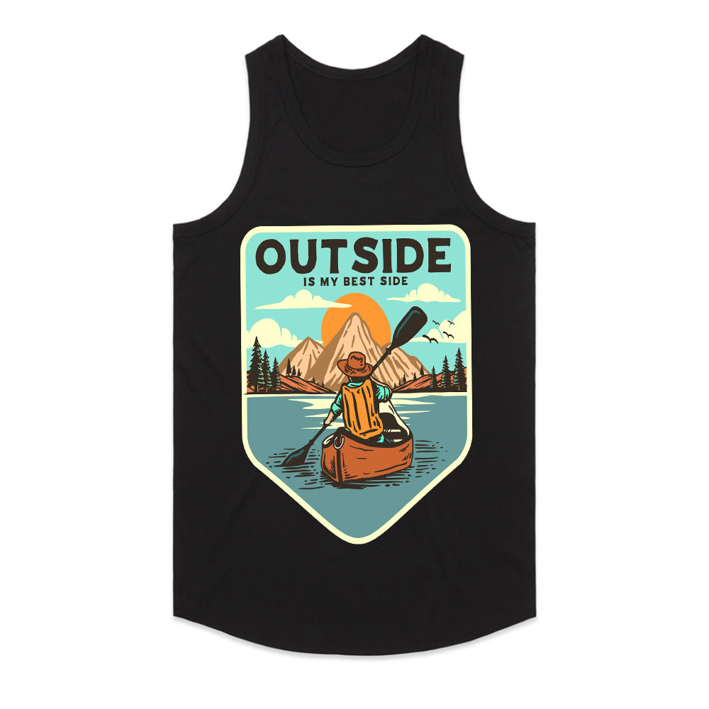 Outside Is My Best Side - Adventure Canoe Tee