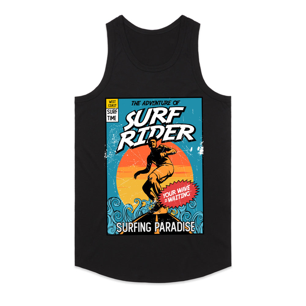 Surf Rider Adventure - Retro Surfing Paradise Tee