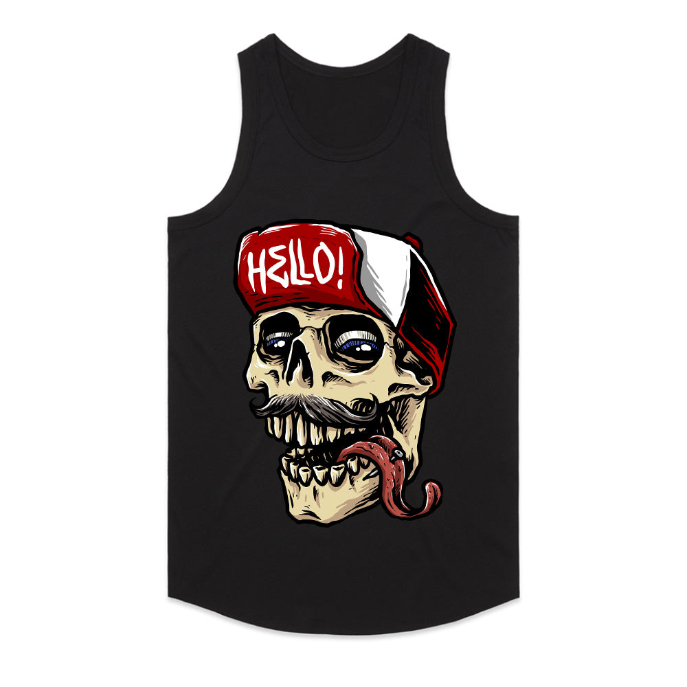 Hello Skull - Funky Undead Streetwear Tee